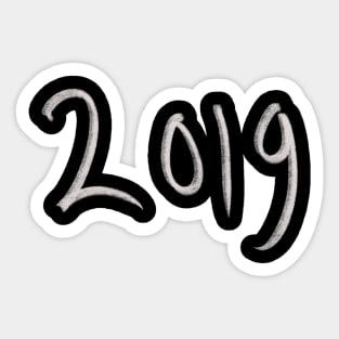 Hand Drawn 2019 Sticker